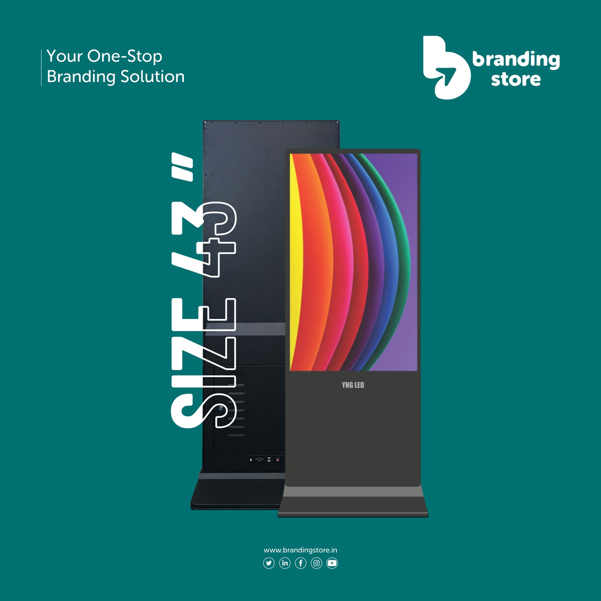 43" FLOOR MOUNT DIGITAL STANDEE _ LED SCREEN