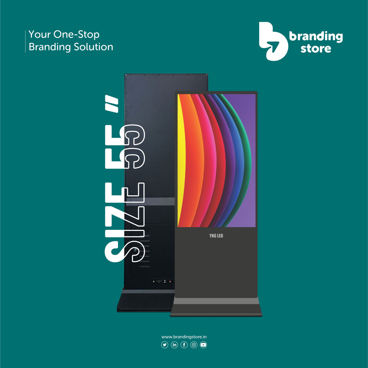 55" FLOOR MOUNT DIGITAL STANDEE _ LED SCREEN