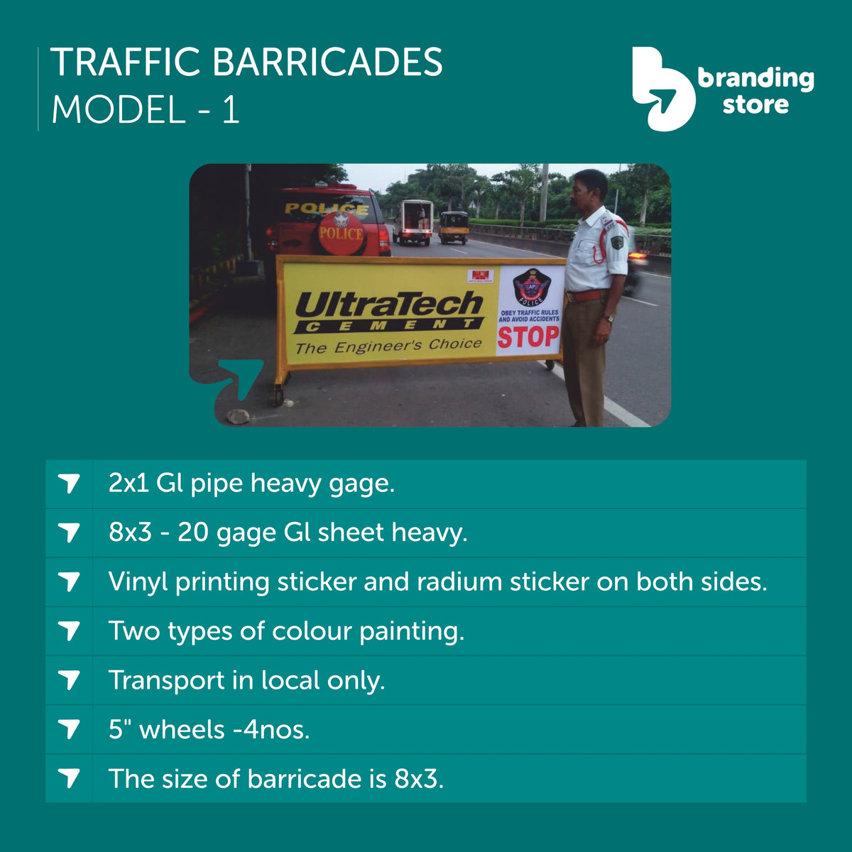 Traffic Barricades in Wanaparthy