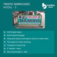 Traffic Barricades in Wanaparthy